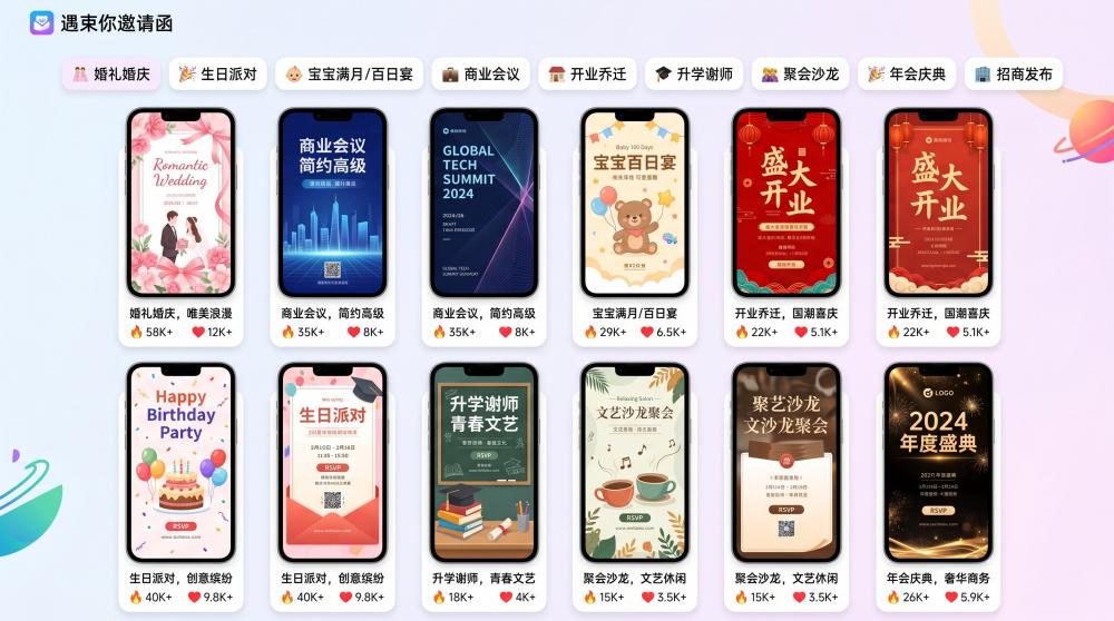 电子邀请函模板挑选攻略！精准选款不浪费，新手也能零踩坑